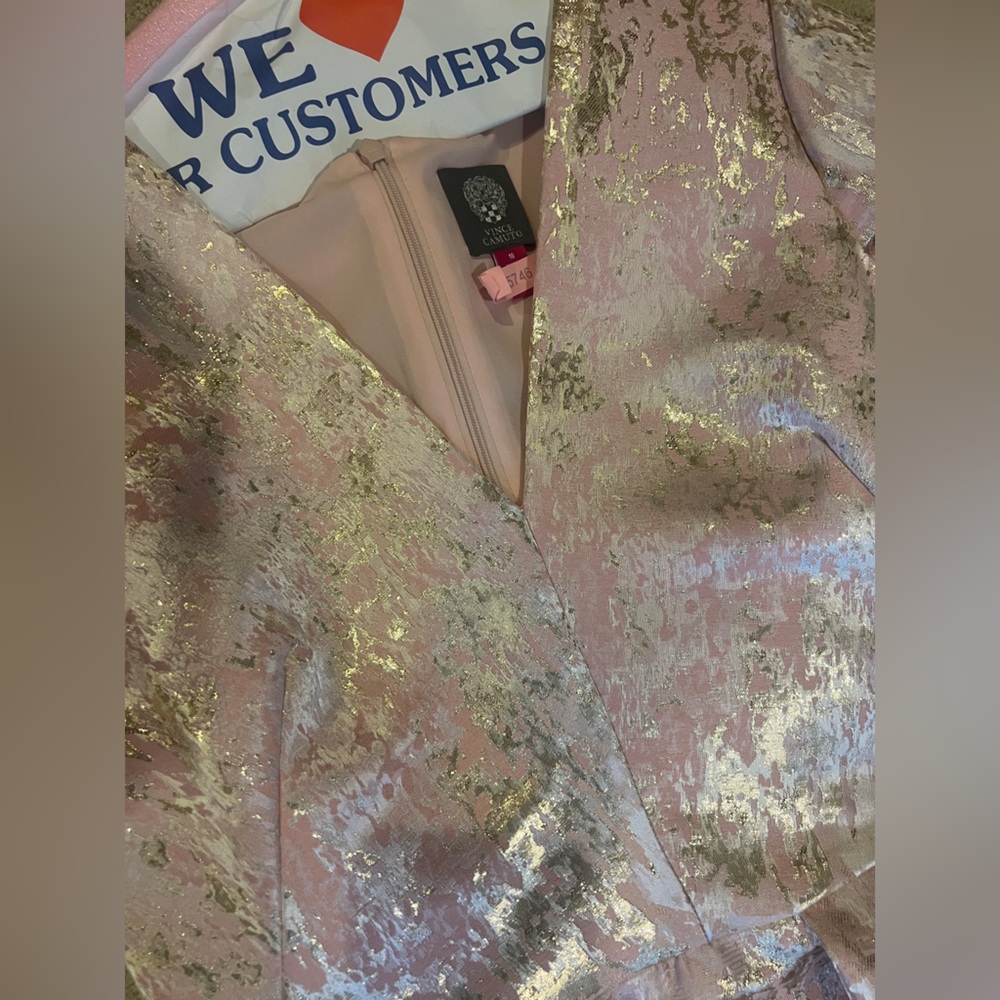 Vince Camuto Pink and Gold Dress - Picture 6 of 8